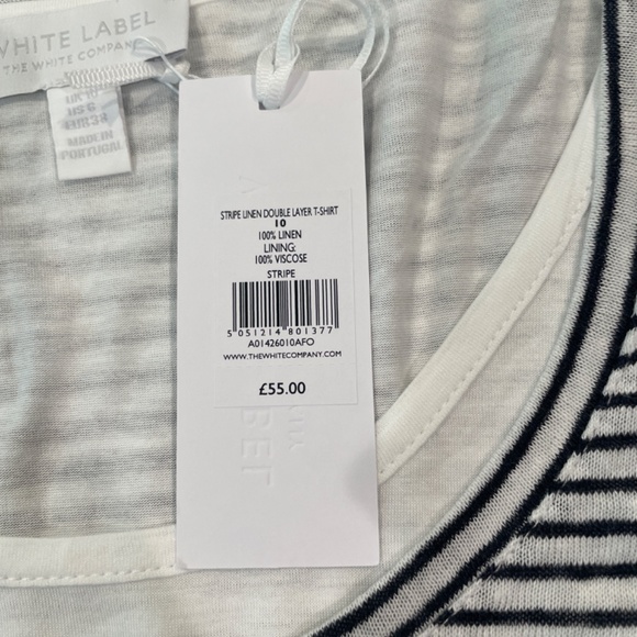 Stripe linen double layer T-shirt - Picture 2 of 2